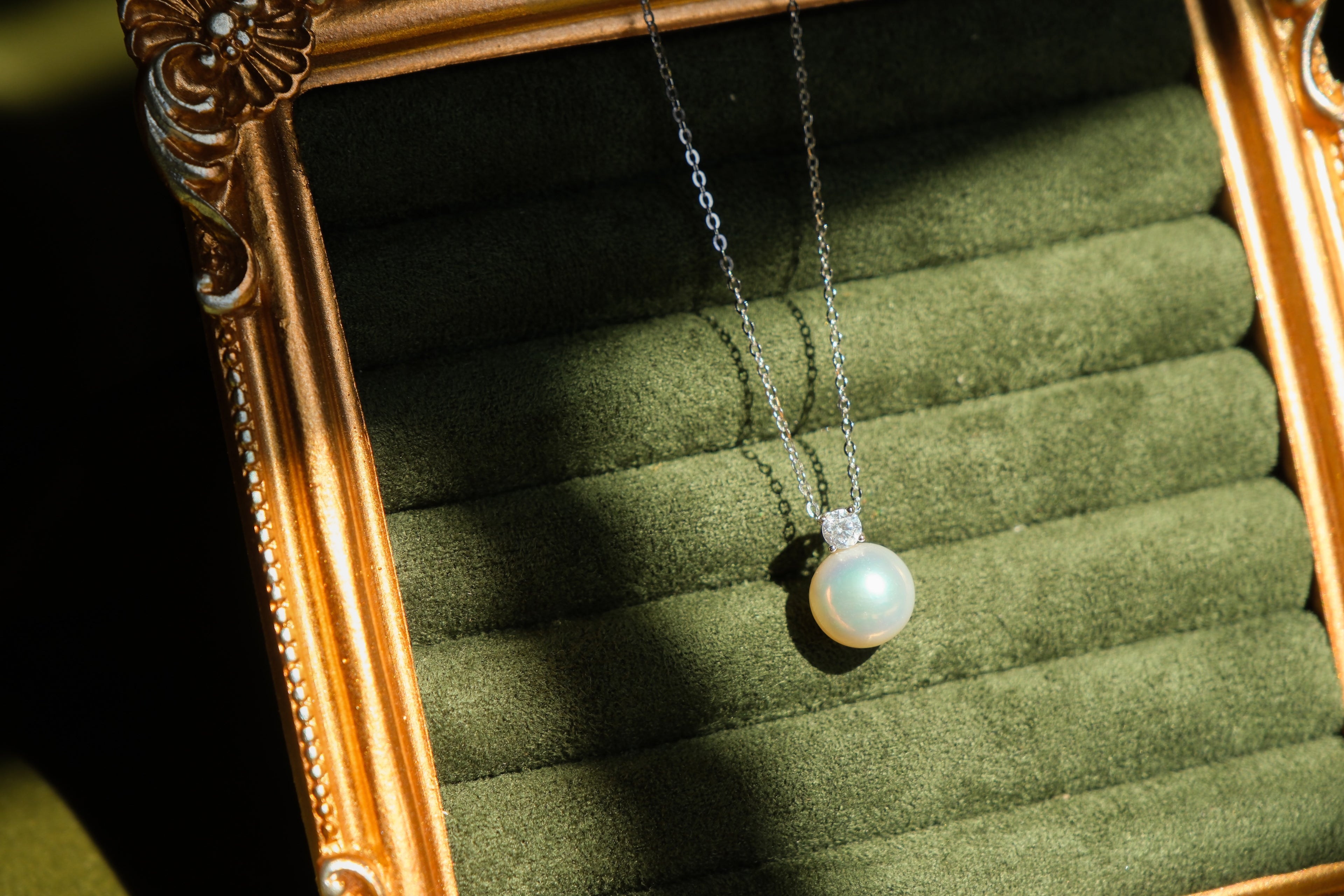 Dot&Pearl Necklace - Silver-tone