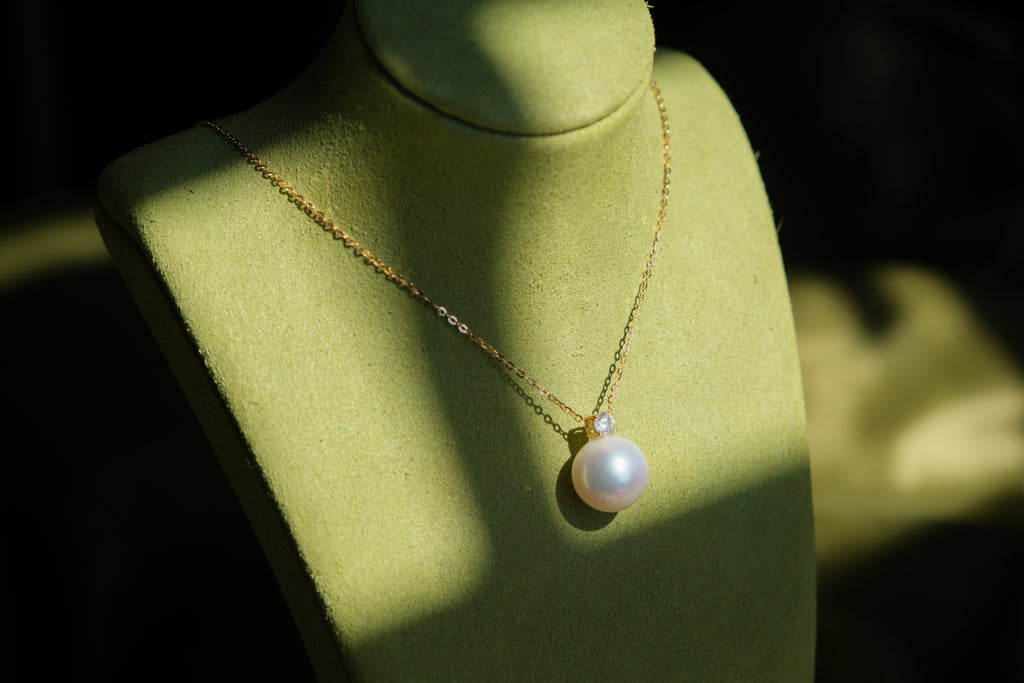 Dot&Pearl Necklace - Gold-toned