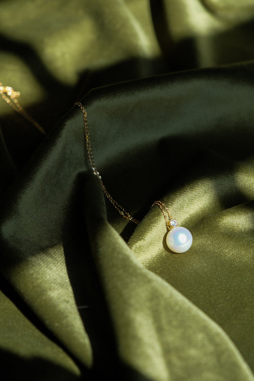 Dot&Pearl Necklace - Gold-toned