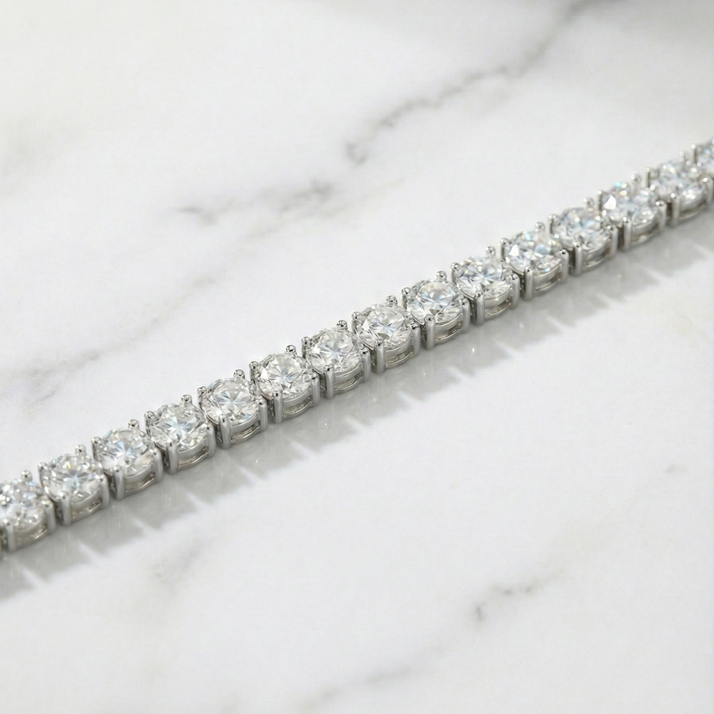 18K Gold Lab-Grown Diamond Tennis Bracelet